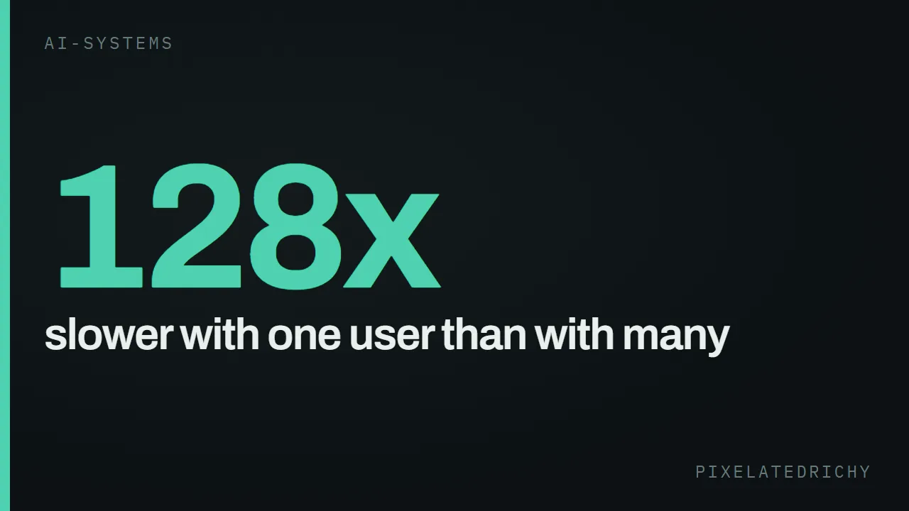 slower with one user — slower with one user than with many