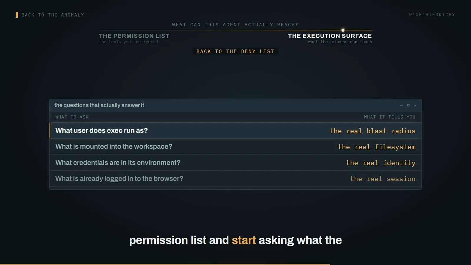 the questions that actually answer it